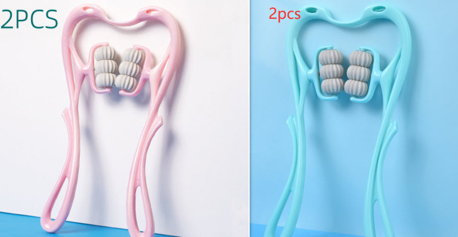 Six-Wheel Manual Neck Massager – Multifunctional Roller Tool for Pain Relief