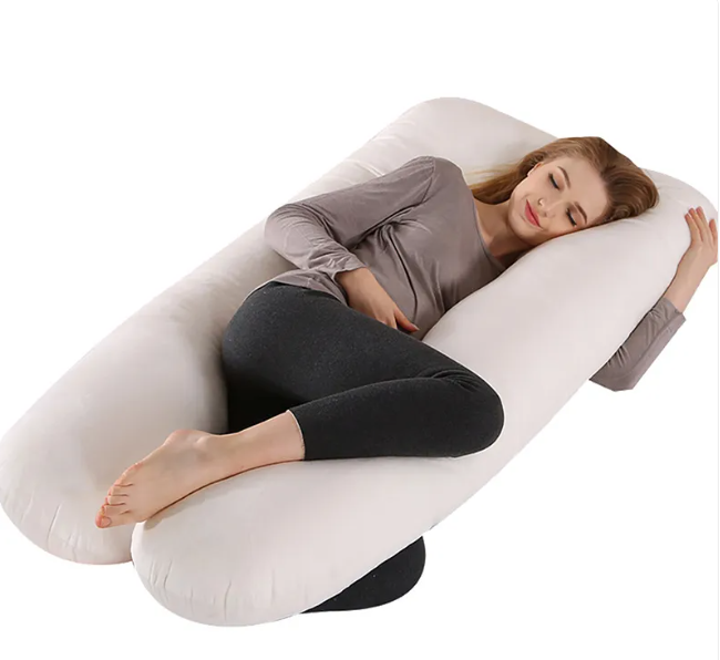 U-Shaped Side Sleeping Maternity Pillow with Leg Support