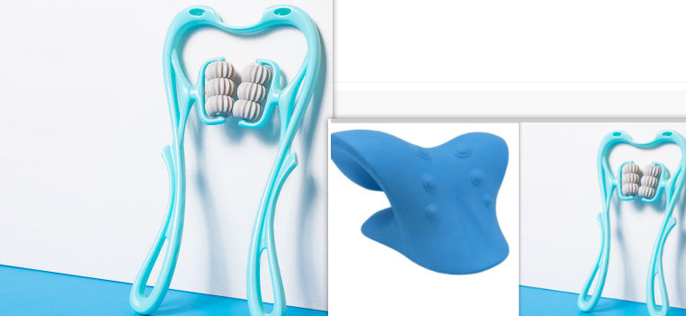 Six-Wheel Manual Neck Massager – Multifunctional Roller Tool for Pain Relief