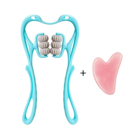 Six-Wheel Manual Neck Massager – Multifunctional Roller Tool for Pain Relief
