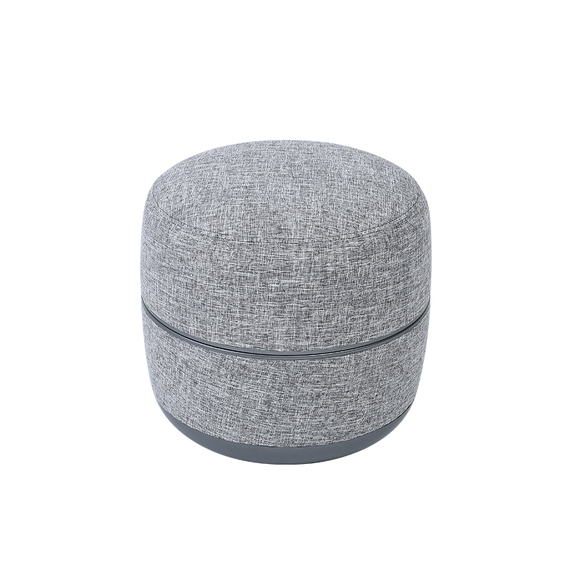 Lumafeet Footstool Round Pouf – Wireless Shiatsu Heating Foot & Leg Massager, Ottoman Vibrator Therapy Massage Machine