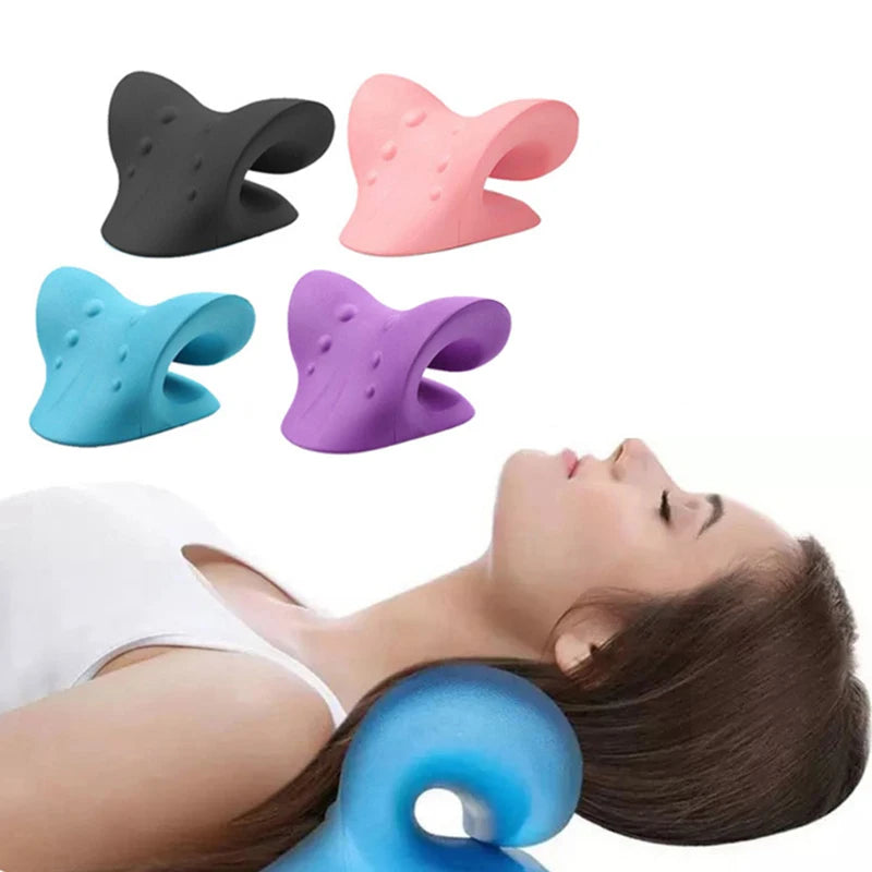 Cervical Spine Stretch Neck & Shoulder Relaxer - Traction Device & Massage Pillow