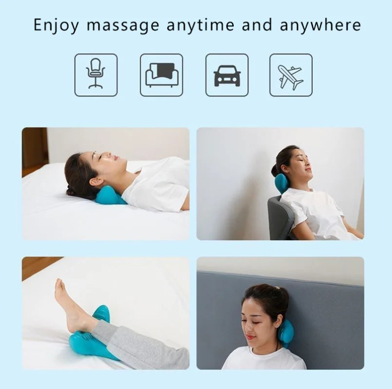 Cervical Spine Stretch Neck & Shoulder Relaxer - Traction Device & Massage Pillow