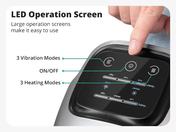 3 Heating Levels & 3 Vibration Modes Knee Massager