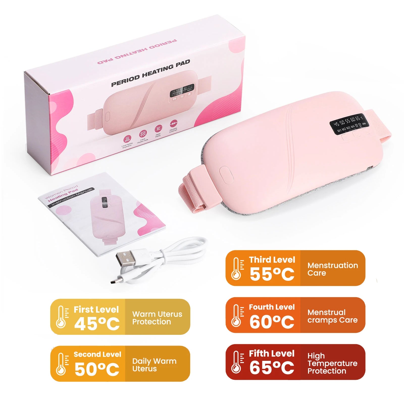 USB Menstrual Electric Heating Pad For Women Period Care