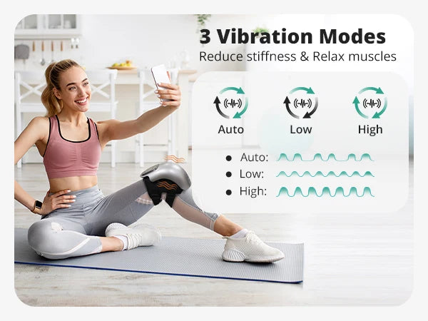3 Heating Levels & 3 Vibration Modes Knee Massager