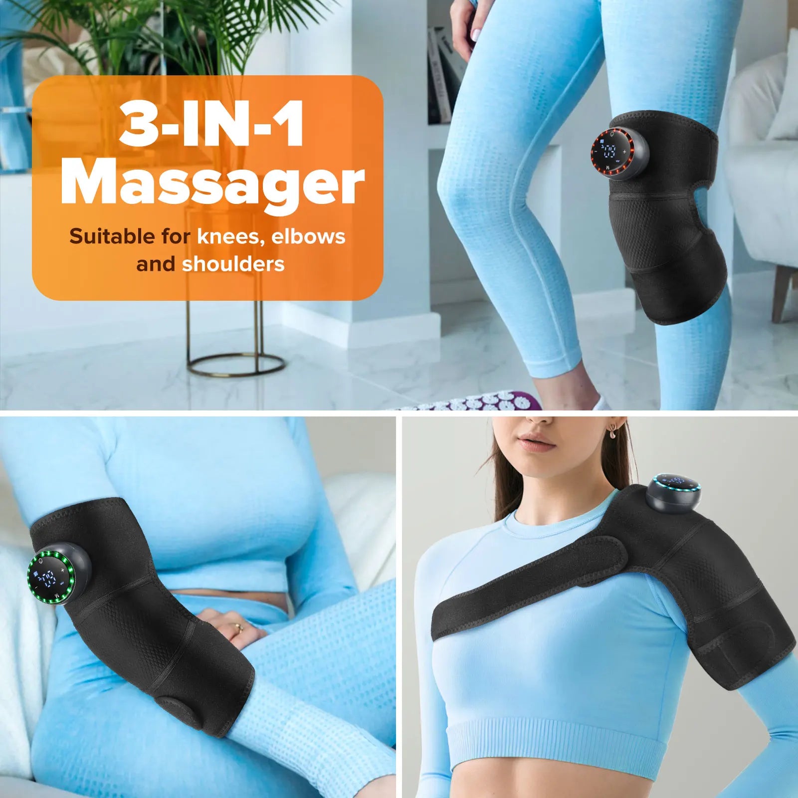 Electric Heated 3-in-1 Knee Massager