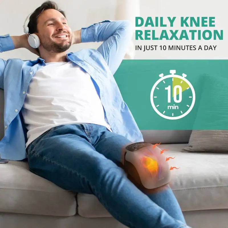 3 Heating Levels & 3 Vibration Modes Knee Massager