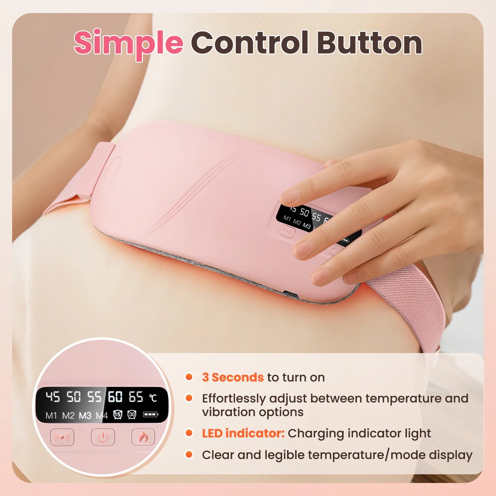 Rechargeable Menstrual Heating Pads Belt