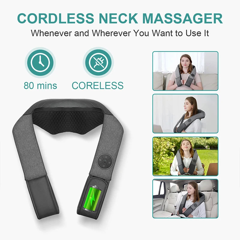 Cordless Deep Back Shoulder and Neck Massager