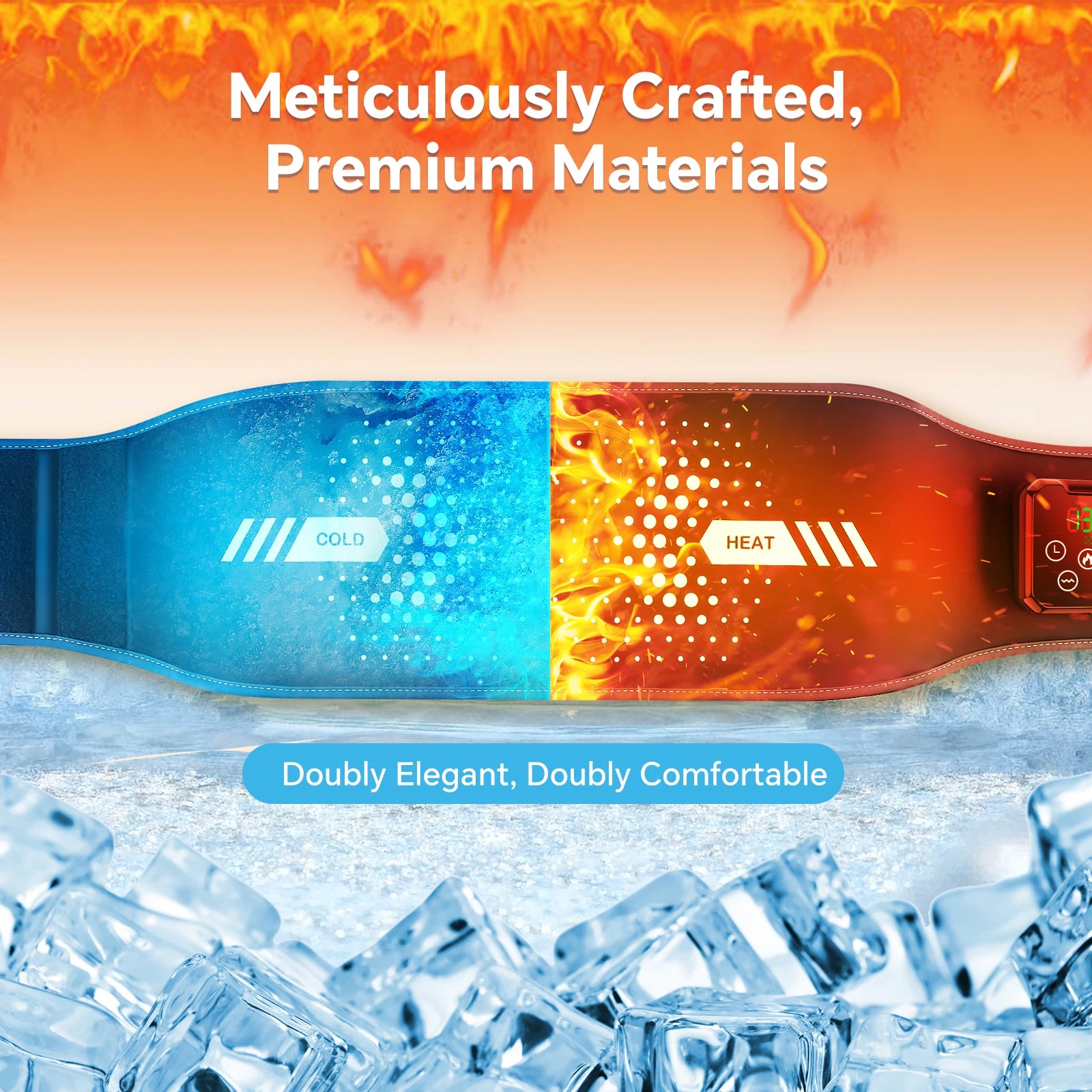 Heating and Ice Vibrator Waist Massage Belt