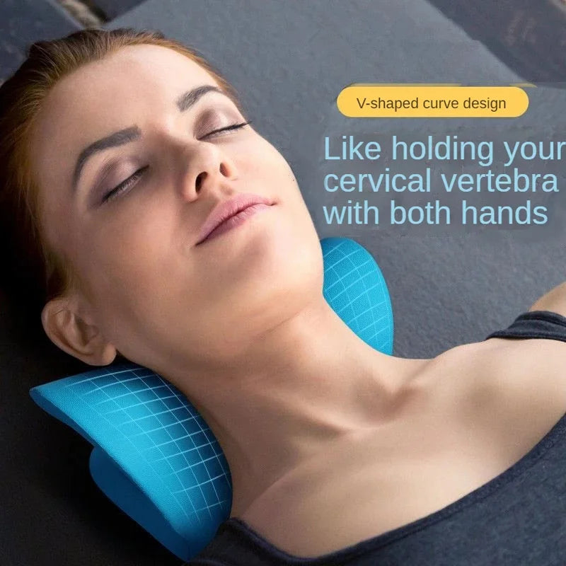 Cervical Spine Stretch Neck & Shoulder Relaxer - Traction Device & Massage Pillow