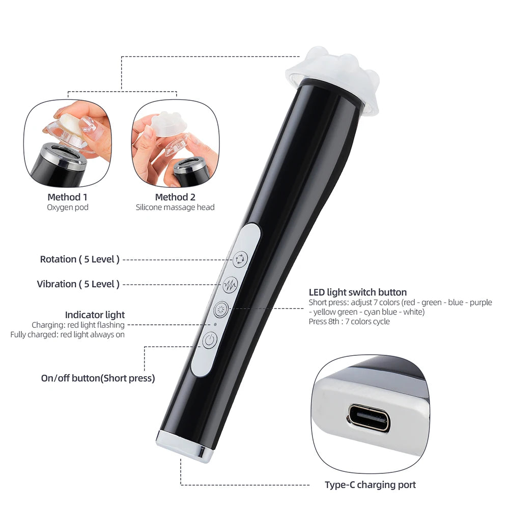 5 Gear Vibration Oxygen Bubble Pen