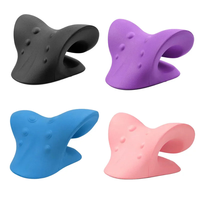 Cervical Spine Stretch Neck & Shoulder Relaxer - Traction Device & Massage Pillow