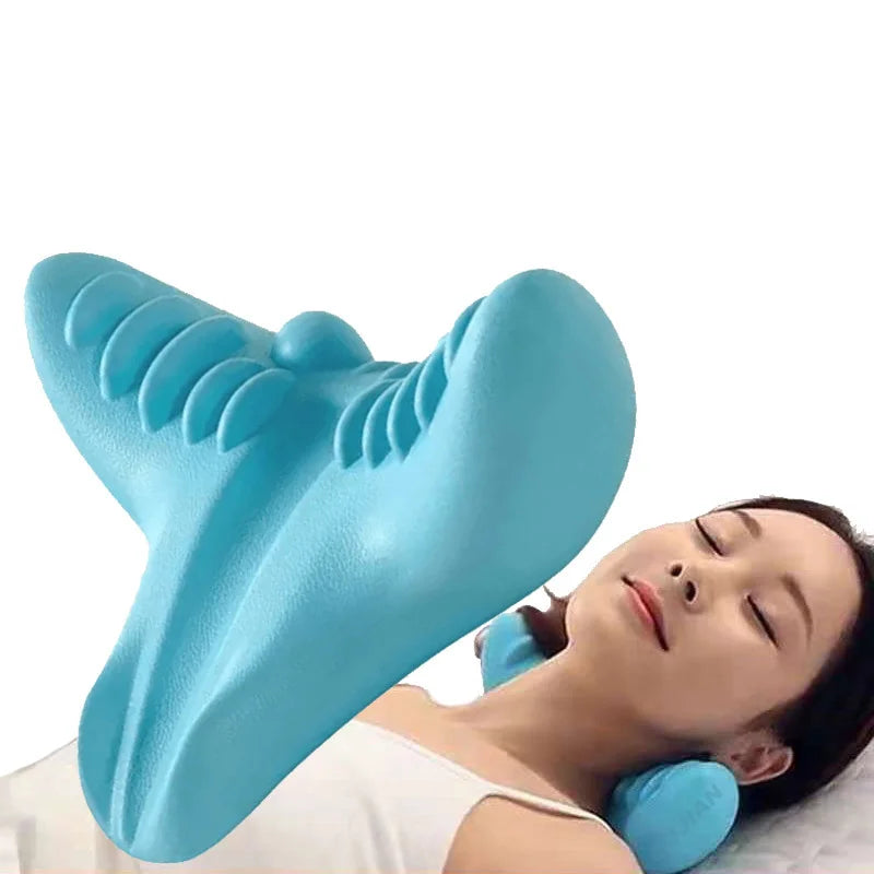 Cervical Spine Stretch Neck & Shoulder Relaxer - Traction Device & Massage Pillow