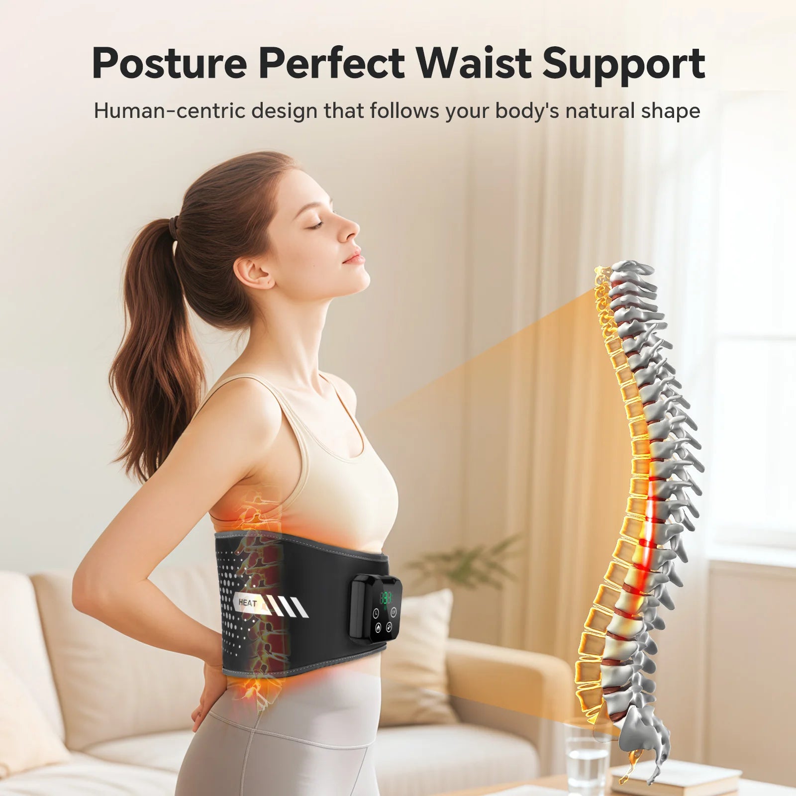 Heating and Ice Vibrator Waist Massage Belt