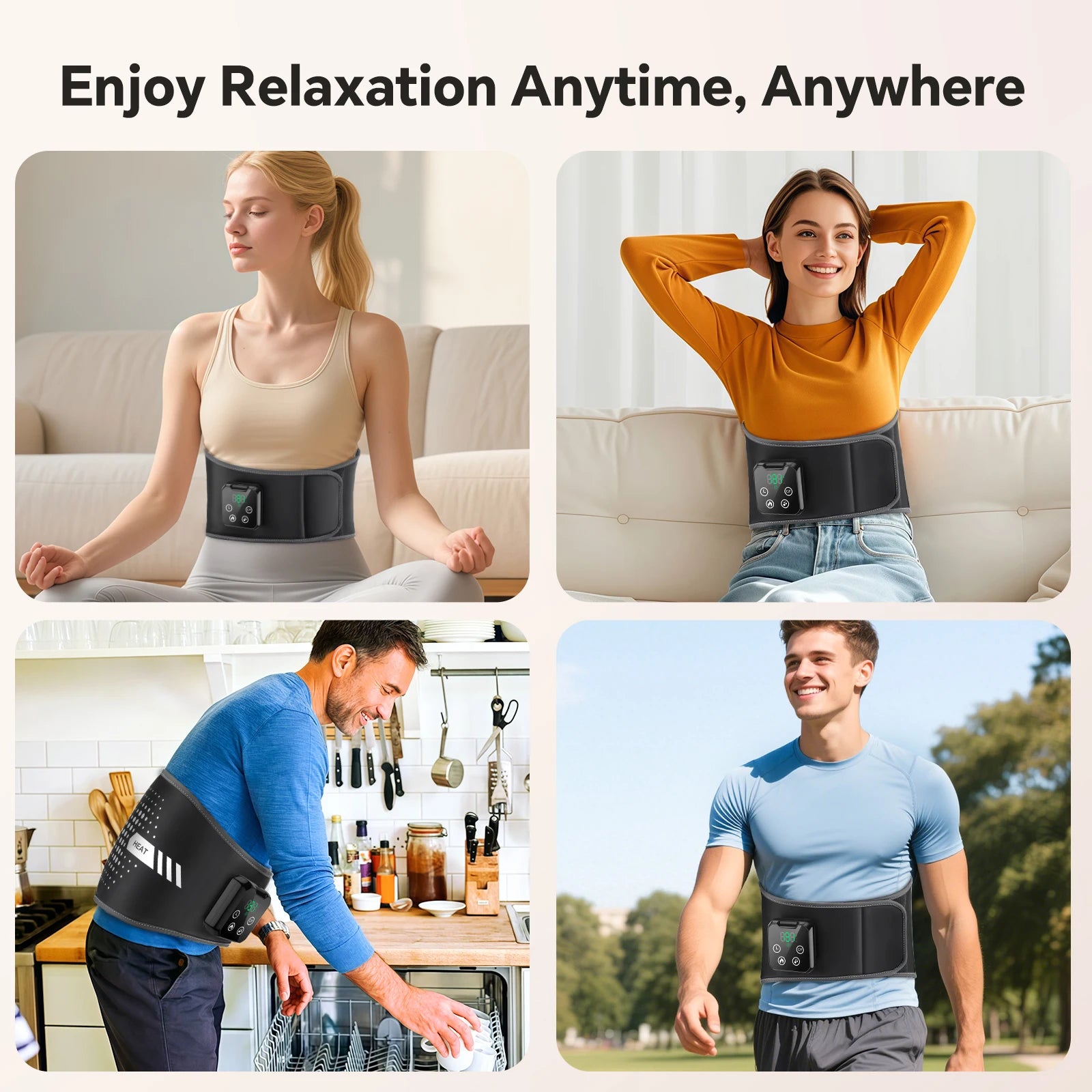 Heating and Ice Vibrator Waist Massage Belt