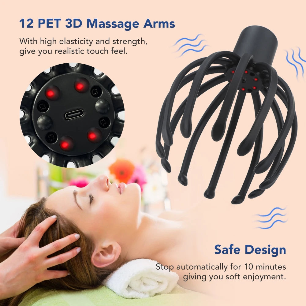 Octopus Claw Scalp Massager Head Relax