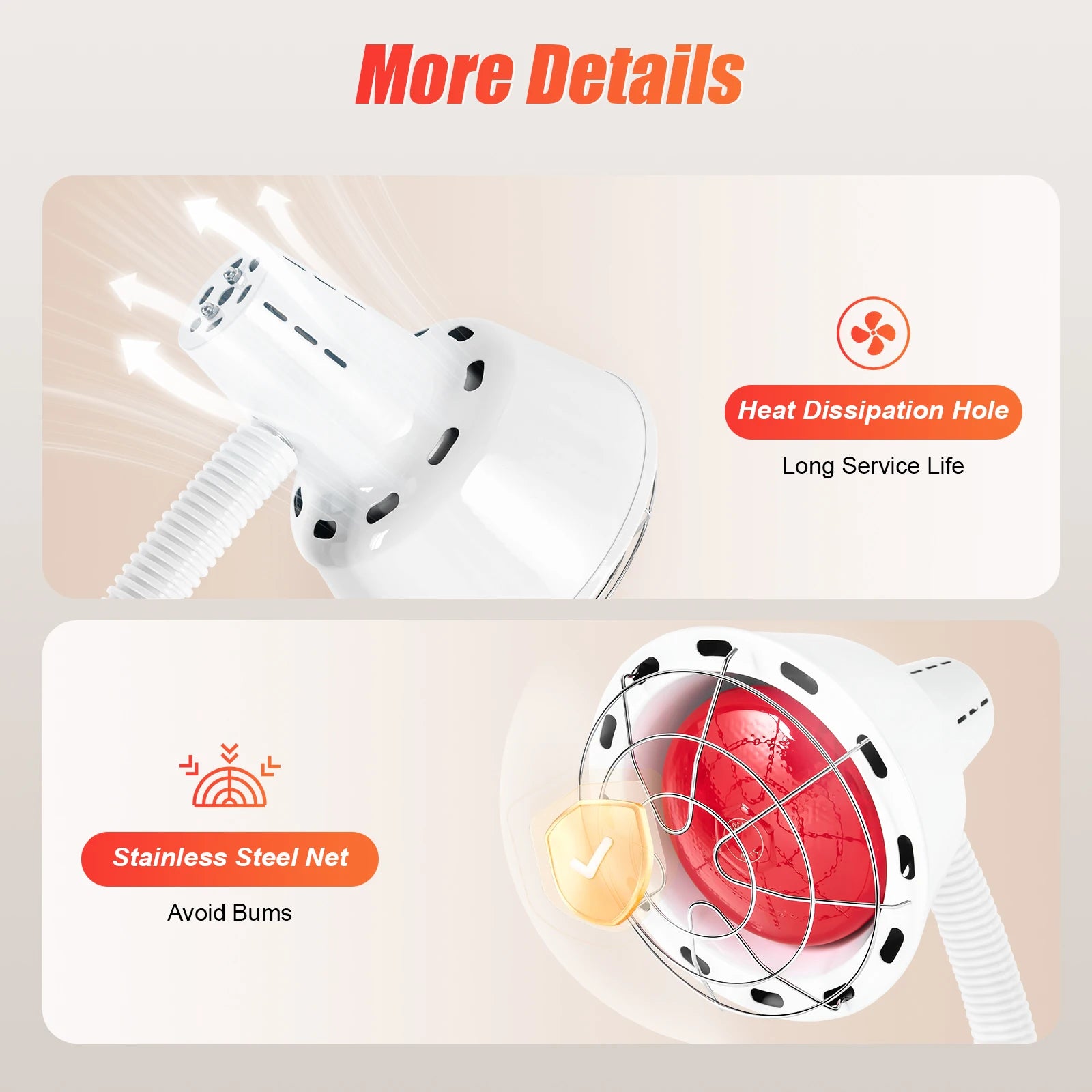 275W Adjustable Infrared Heat Lamp