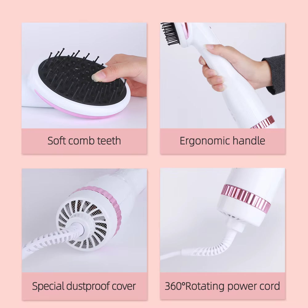 One-Step Ionic Hair Dryer Brush – Hot Air Styler for Drying, Straightening & Volumizing