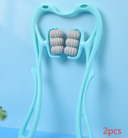 Six-Wheel Manual Neck Massager – Multifunctional Roller Tool for Pain Relief