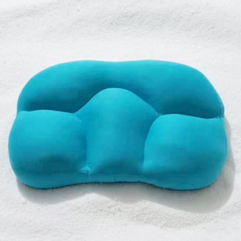 3D Egg Shape Sleeping Neck Pillow cyan Color