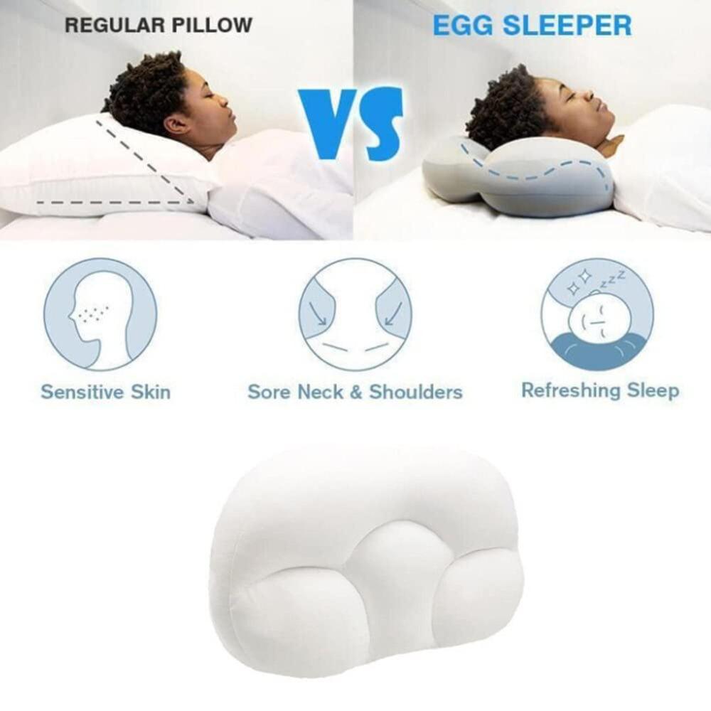 3D Egg Shape Sleeping Neck Pillow compare image