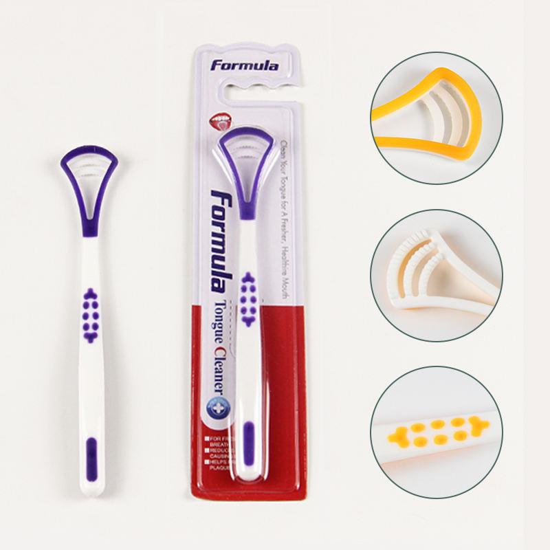 Tongue Cleaner Brush and Scraper close view