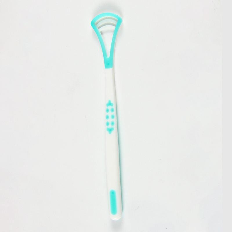 Tongue Cleaner Brush and Scraper cyan color