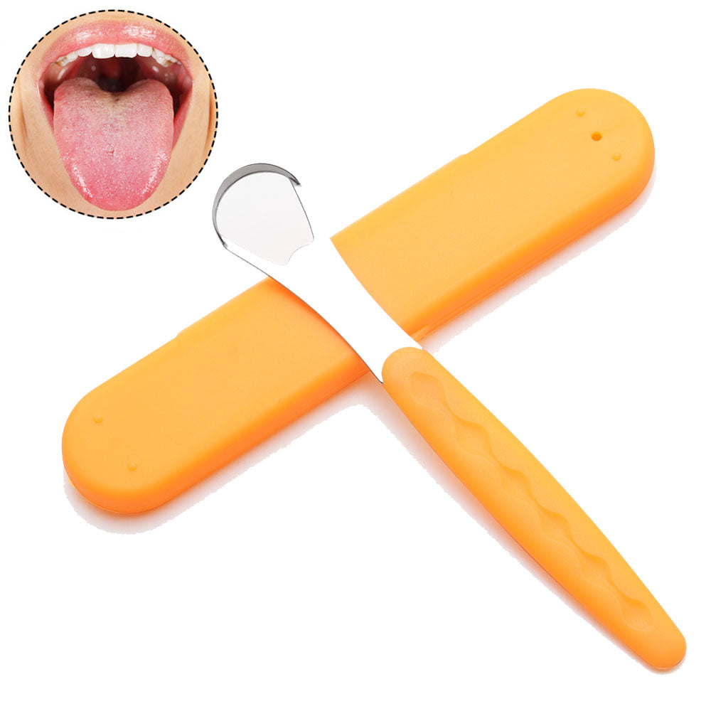Portable Tongue Cleaner and Scraper_ORange