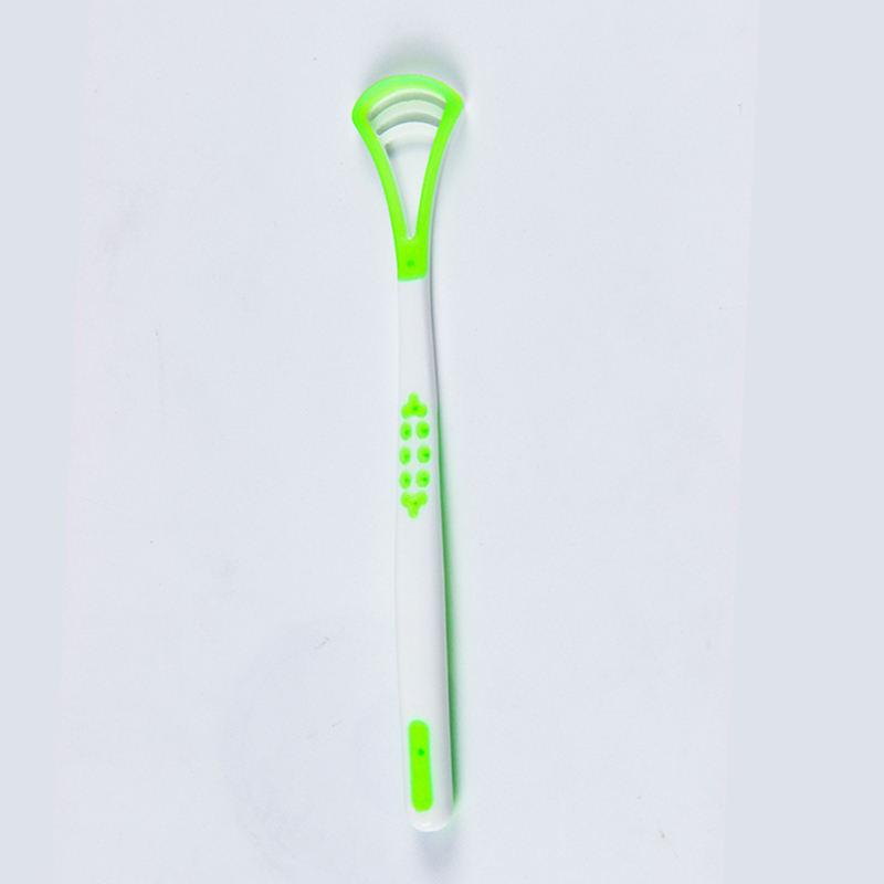 Tongue Cleaner Brush and Scraper green color