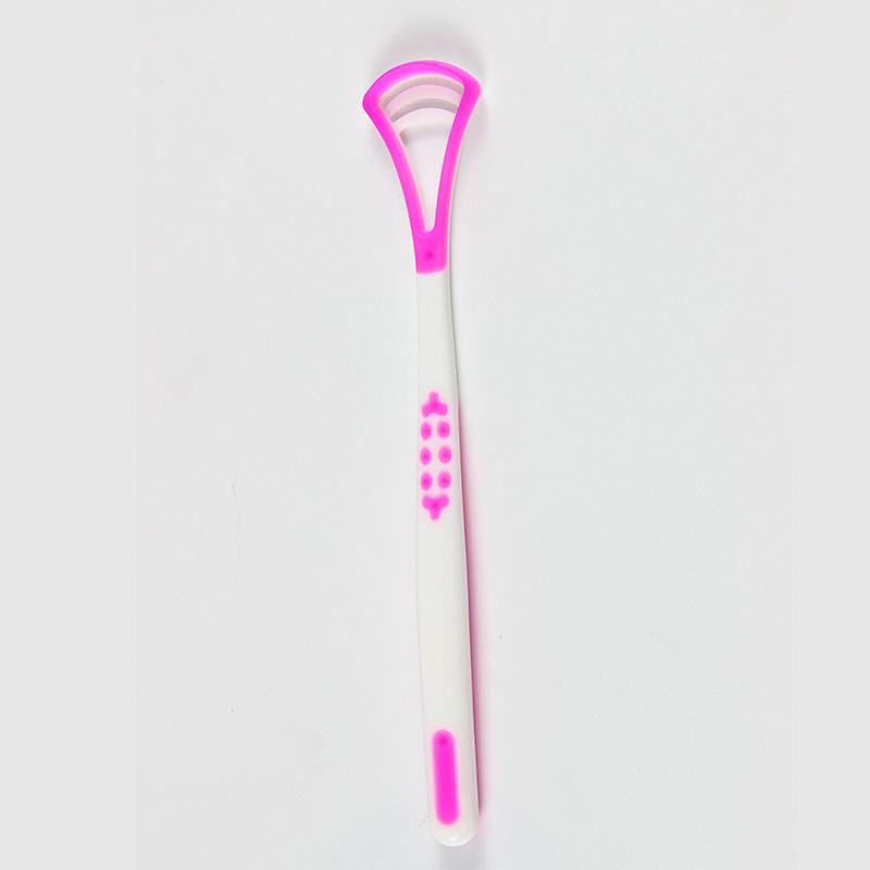 Tongue Cleaner Brush and Scraper Pink Color