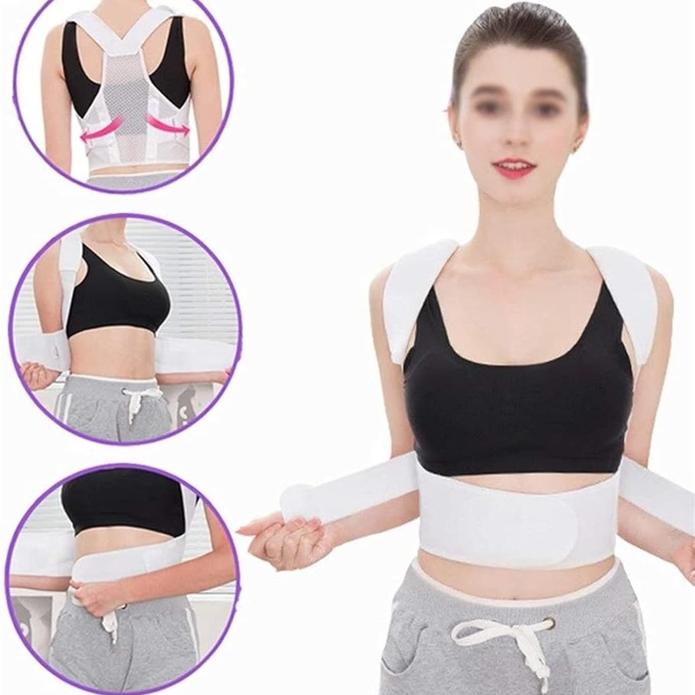 Adjustable Breathable Spine Support Brace – Posture Corrector for Men and Women