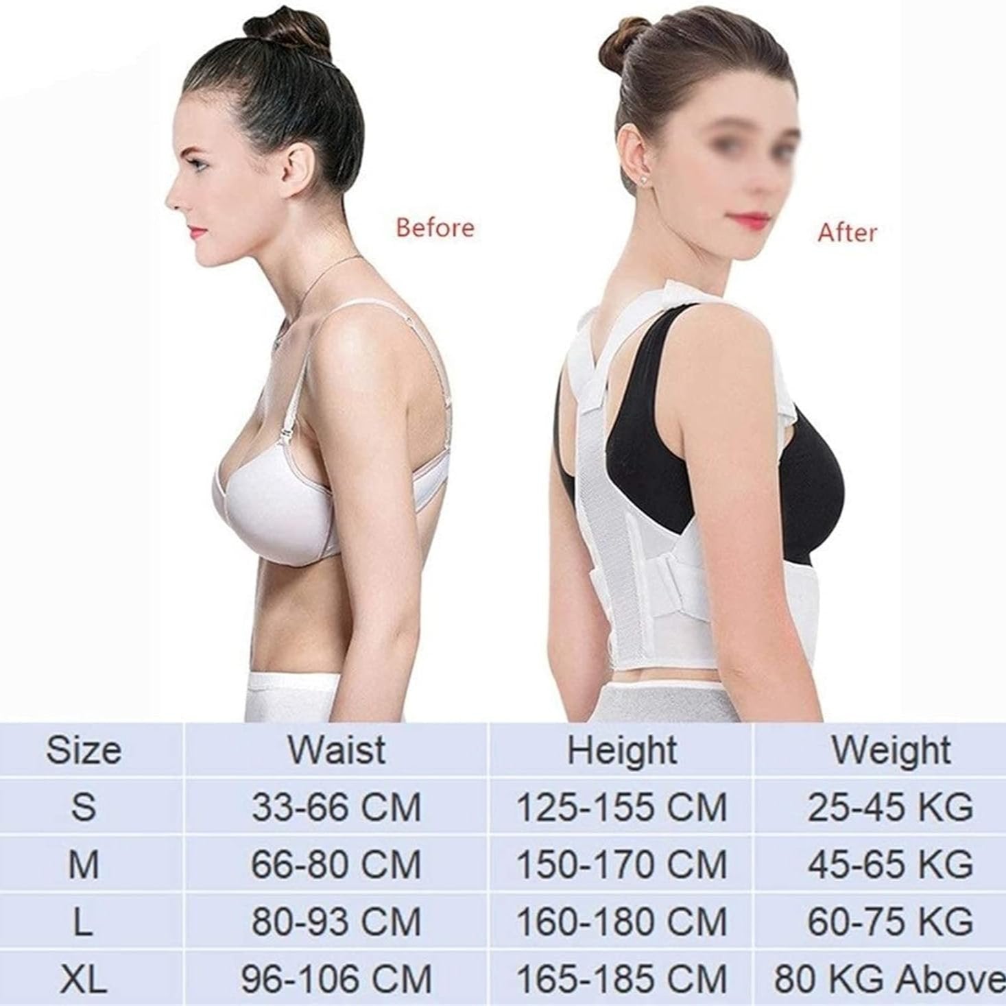 Adjustable Breathable Spine Support Brace – Posture Corrector for Men and Women