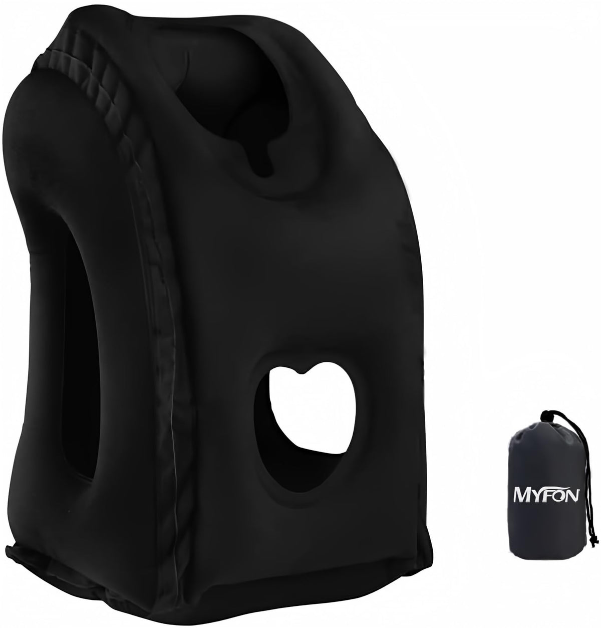 Inflatable Travel Pillow Inflatable Neck Air Pillow for Sleeping Support Head Chin Neck and Lumbar Avoid Neck and Shoulder Pain Comfortable for Airplane Car Bus Train and Office Napping
