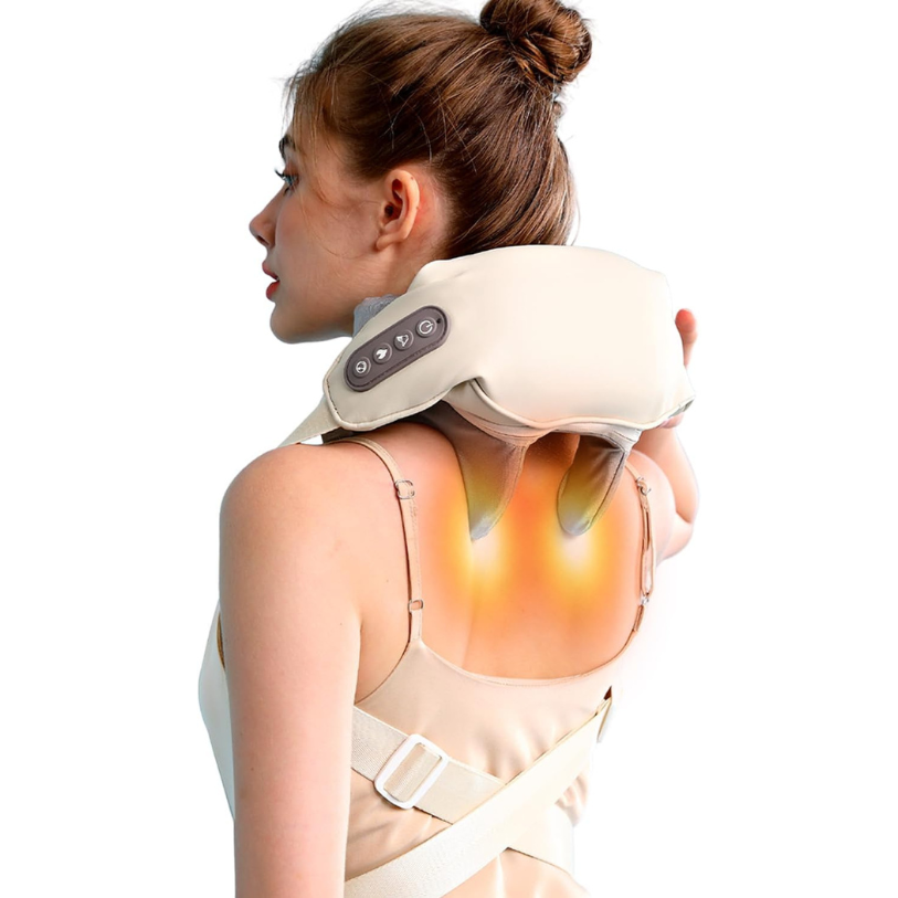 Shiatsu Neck & Shoulder Massager with Heat – Deep Tissue Electric Pain Relief