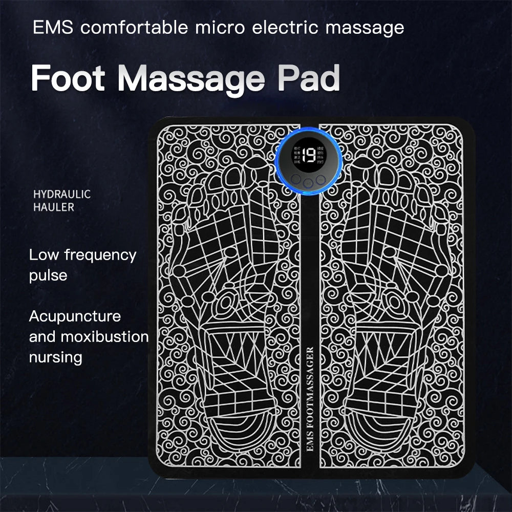 EMS Foot Massager Mat Electric TENS Feet Massager Pad Foldable Massage Mat Muscle Stimulation Fisioterapia Terapia Fisica Salud