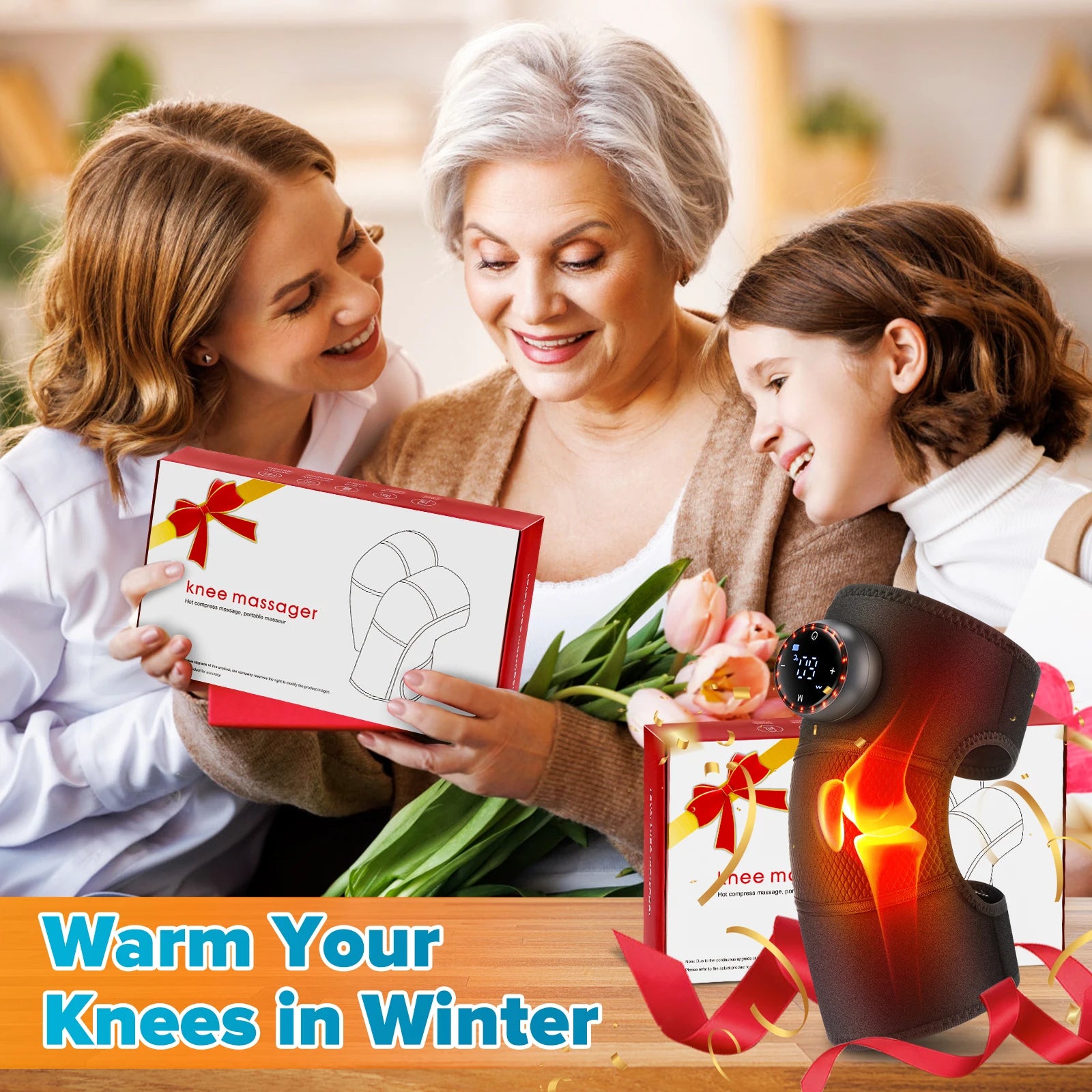 Electric Heated 3-in-1  Knee Massager