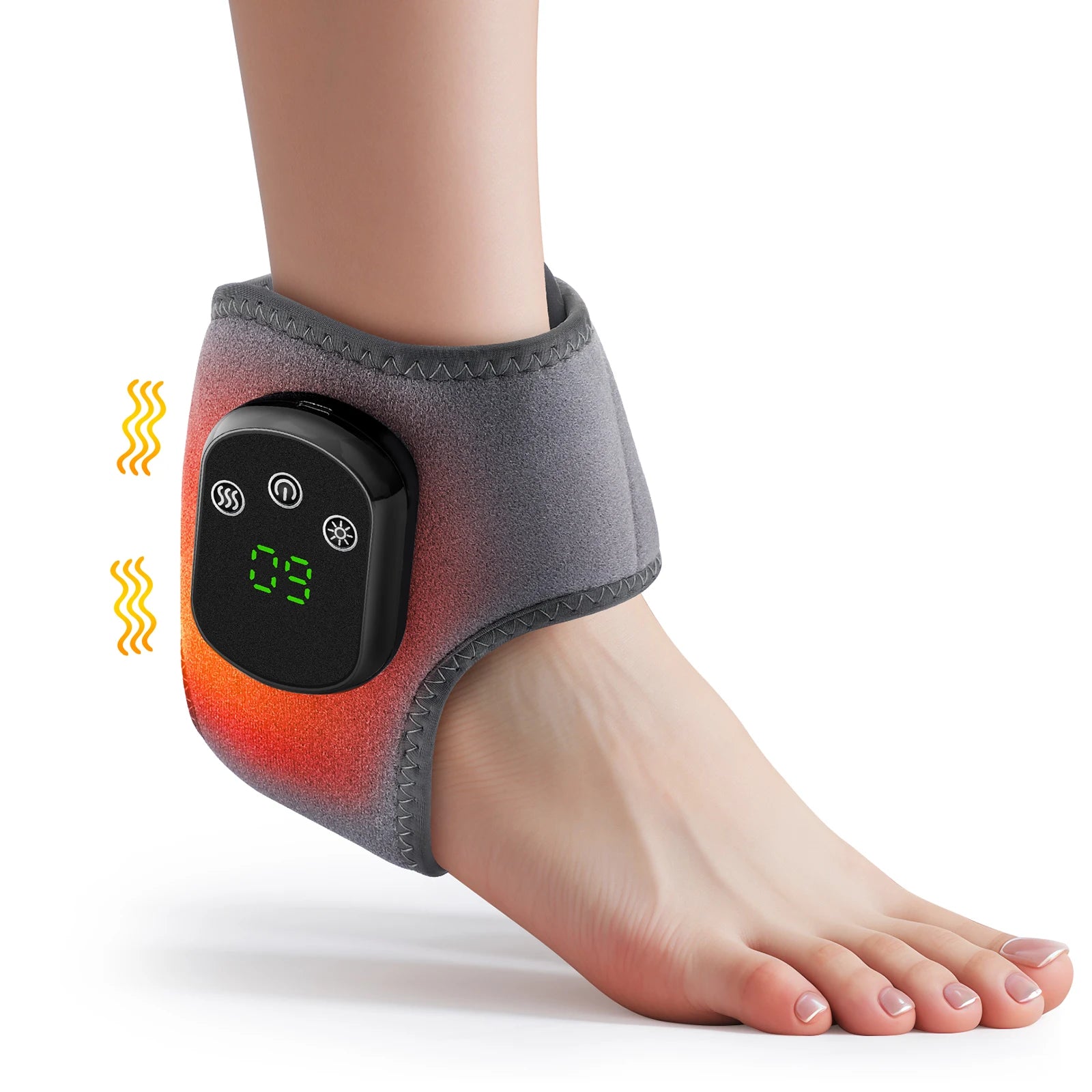 Ankle Brace With Adjustable Hot Compress Vibration Massage