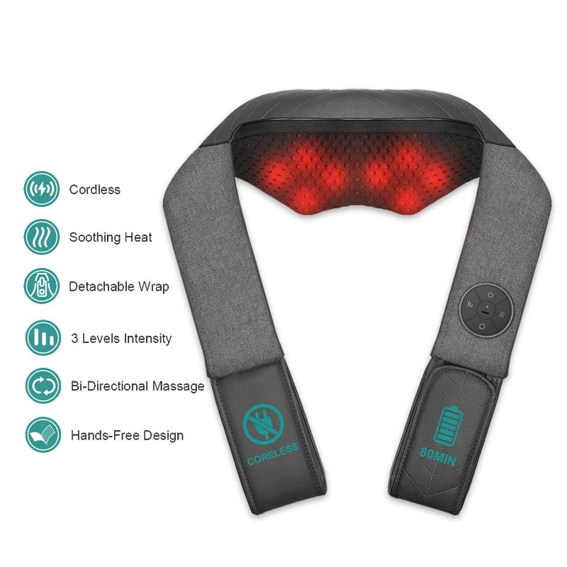 Cordless Deep Back Shoulder and Neck Massager