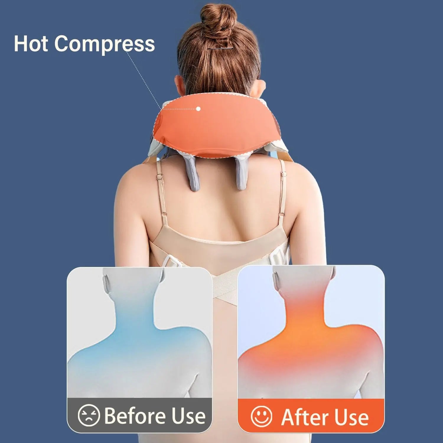 Shiatsu Neck & Shoulder Massager with Heat – Deep Tissue Electric Pain Relief