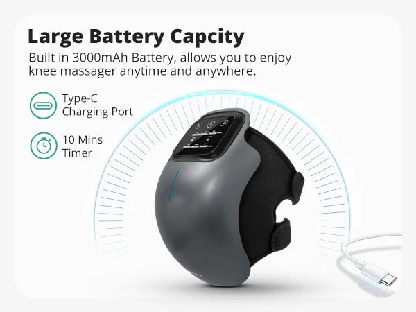 3 Heating Levels & 3 Vibration Modes Knee Massager