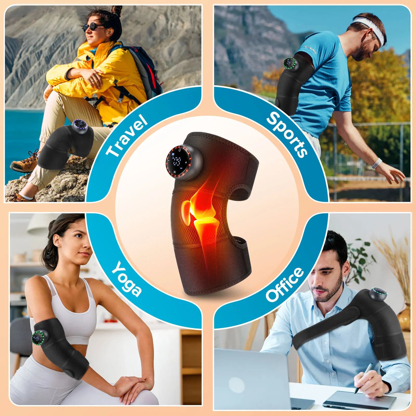 Electric Heated 3-in-1  Knee Massager