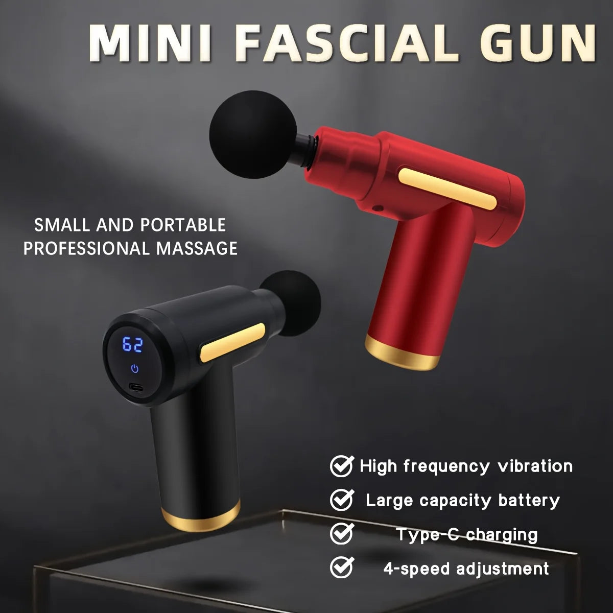 LED Display Mini Fascial Gun