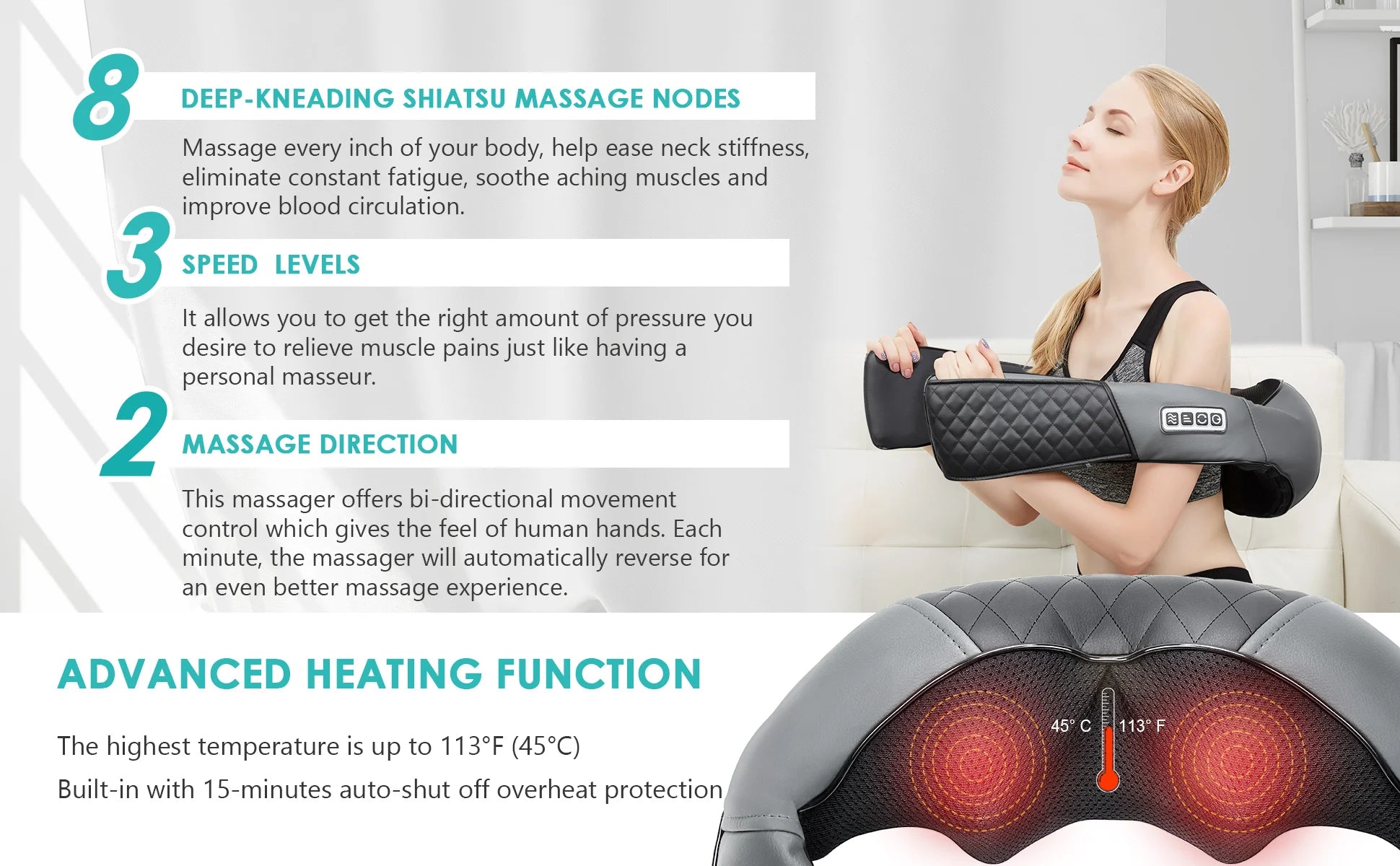 U Shape Deep Back Massager