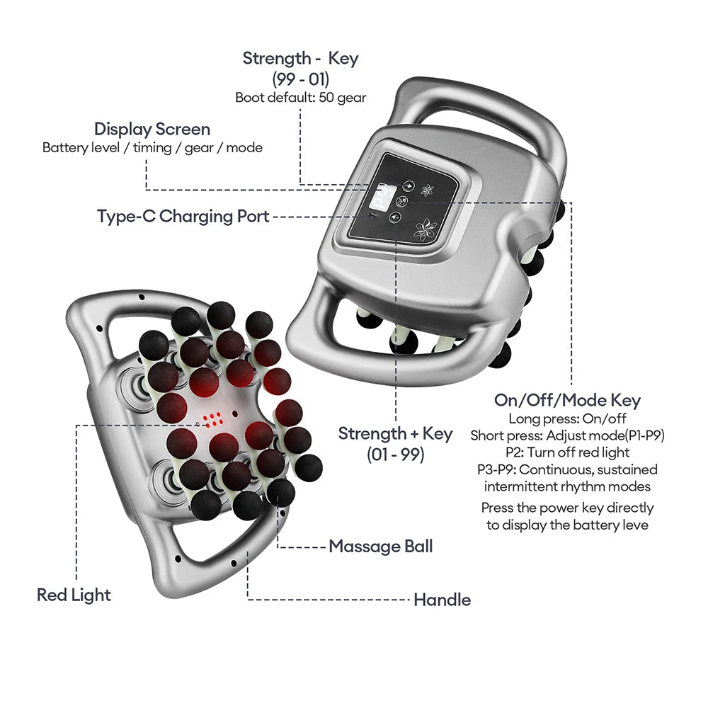 9 Modes Vibration Body Massage Gun