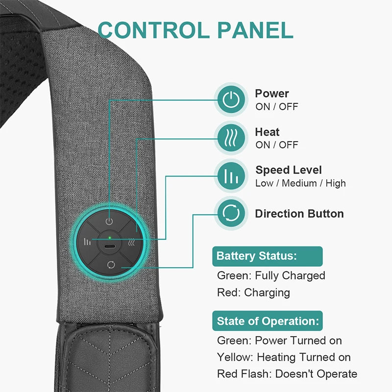 Cordless Deep Back Shoulder and Neck Massager