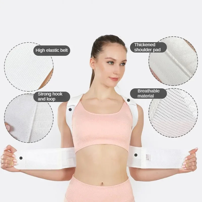 Adjustable Breathable Spine Support Brace – Posture Corrector for Men and Women