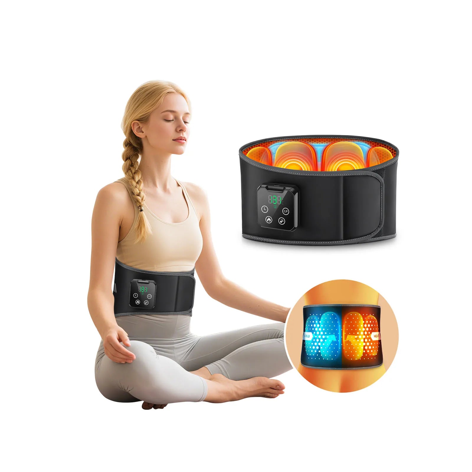 Heating and Ice Vibrator Waist Massage Belt