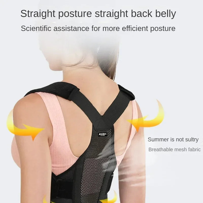 Adjustable Breathable Spine Support Brace – Posture Corrector for Men and Women